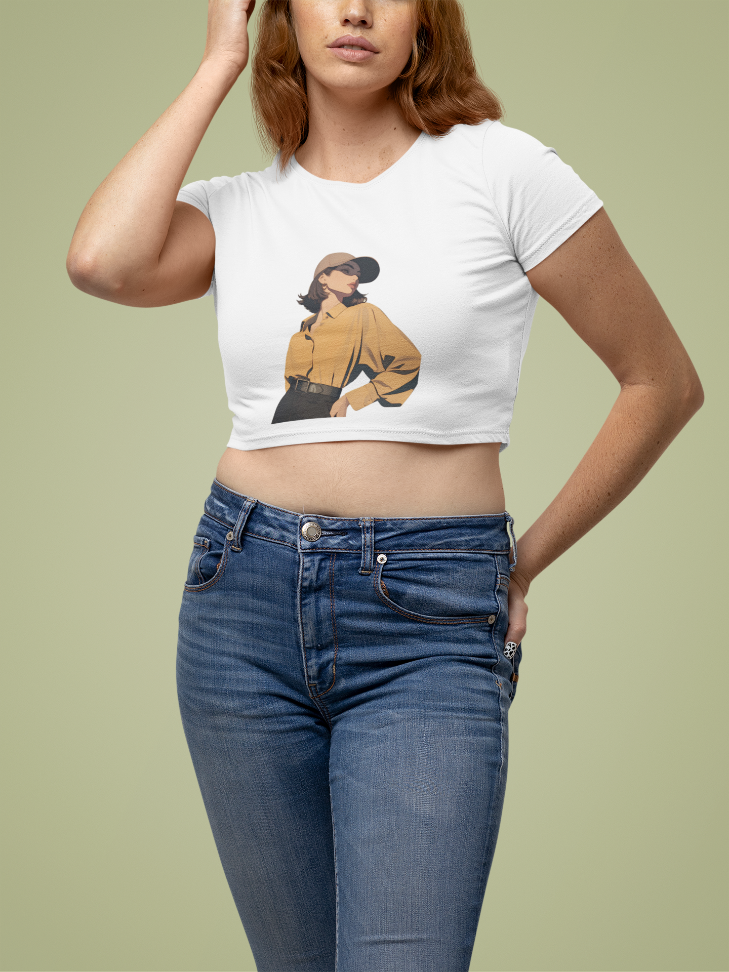 "Girrlll" Oversized Crop Top