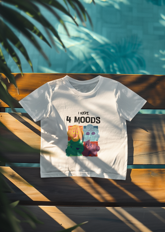 Moods White Oversized Crop Top Tee