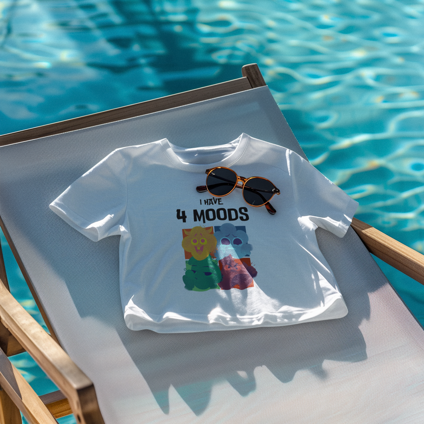 Moods White Oversized Crop Top Tee