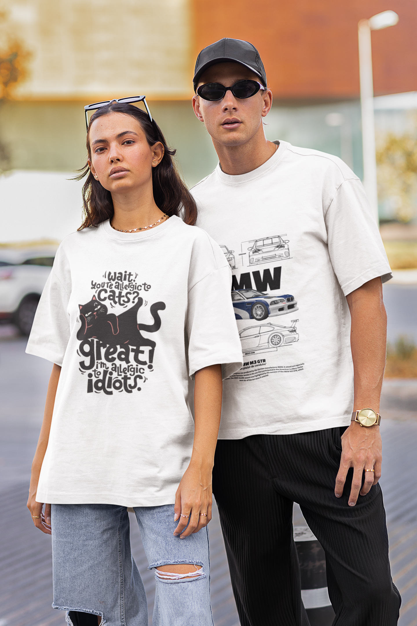 Allergic to Idiots Oversized Tee