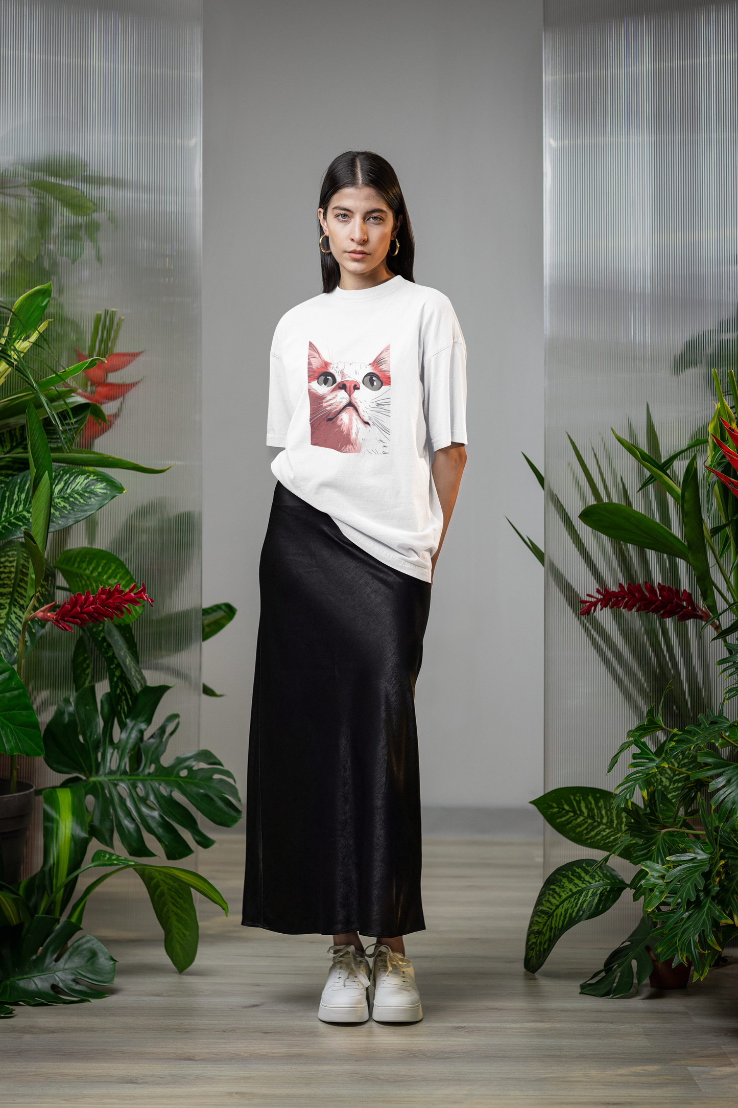 Curious Cat Oversized Tee