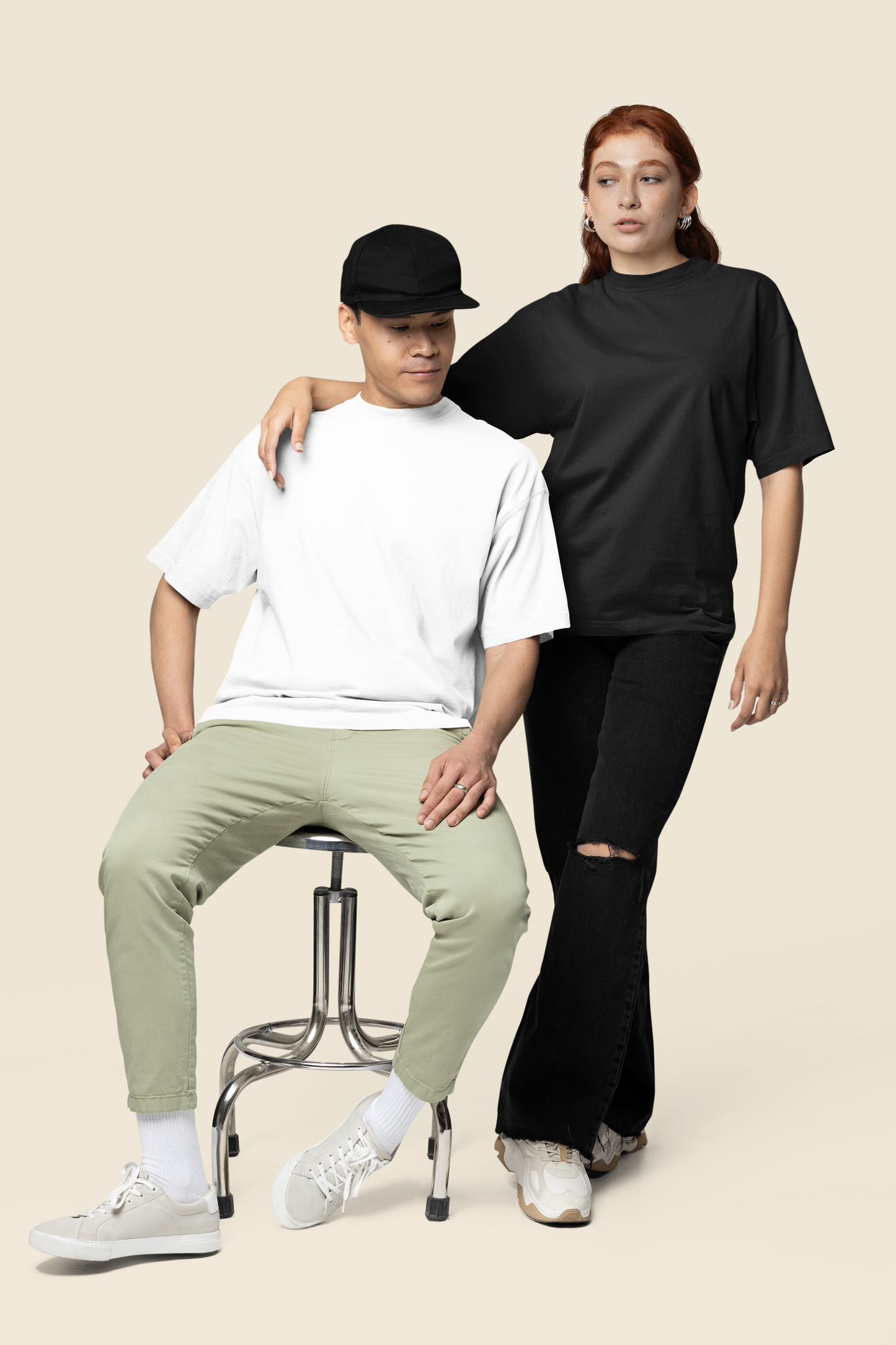 Plain White Oversized Tees