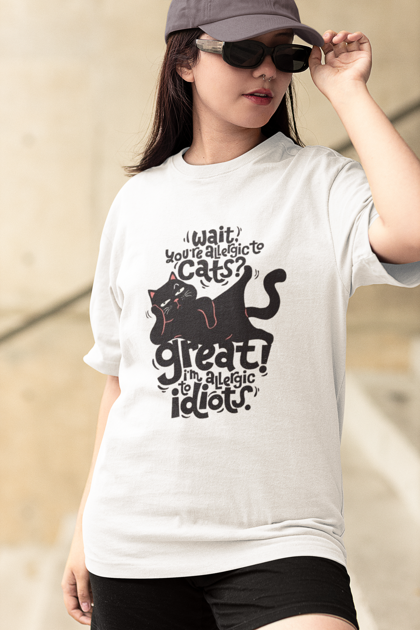 Savage Cat Oversized Tee