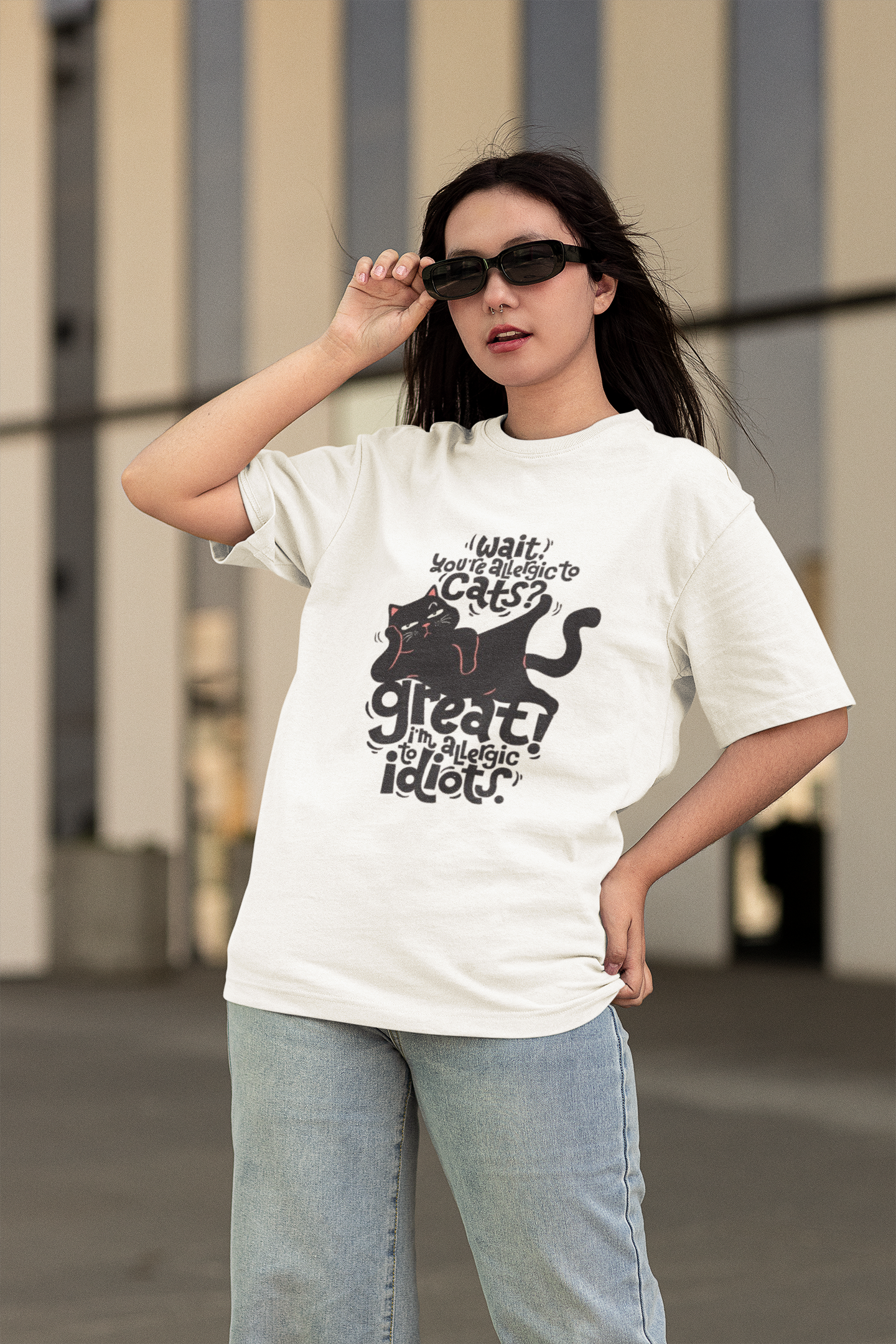 Savage Cat Oversized Tee
